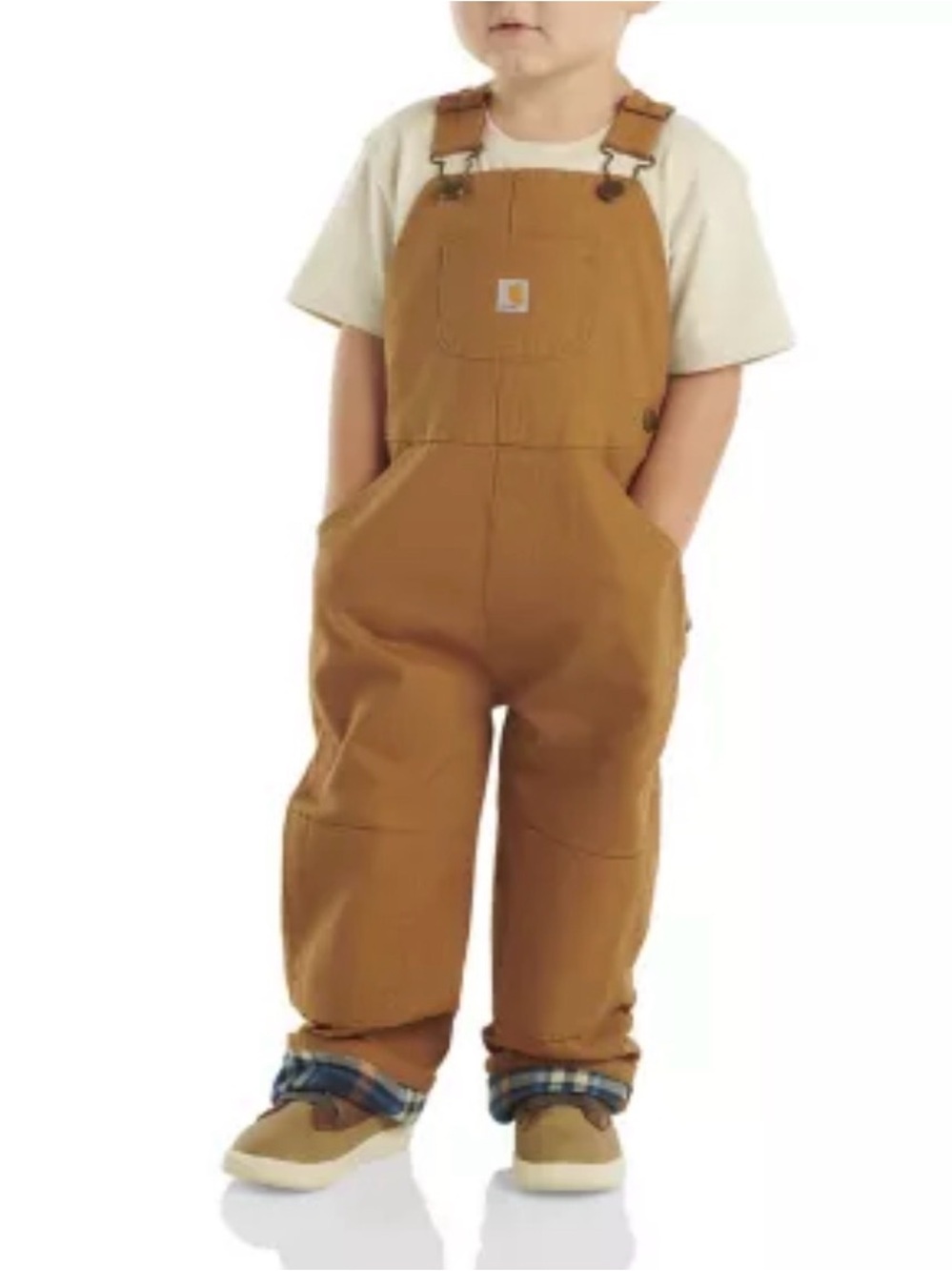 Carhartt Kids Tan/Brown Duck Bib Overalls